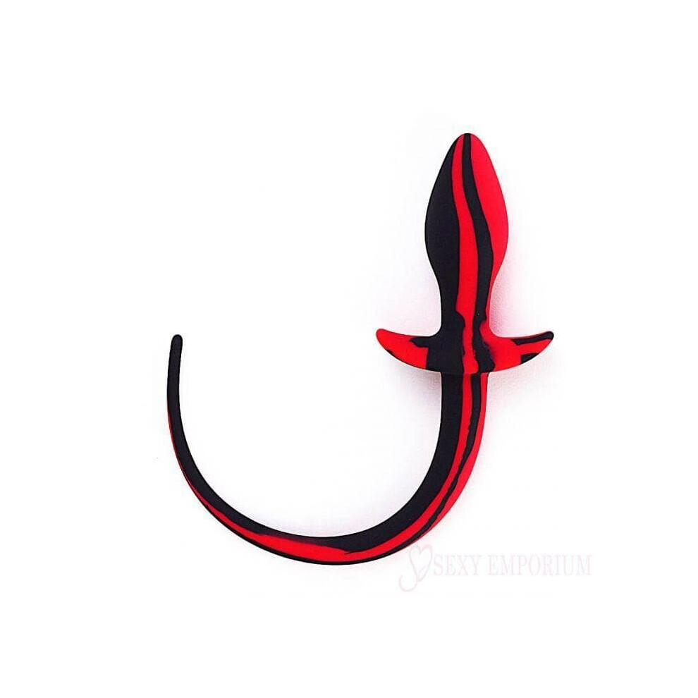 Silicone Anal Butt Plug Red & Black