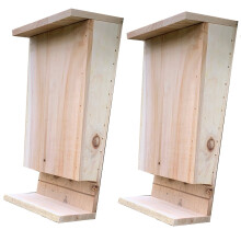 Wooden Bat Box House Nest Landing Perch (Set of 2)