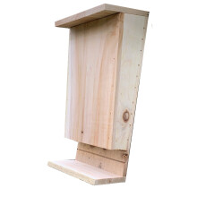 Wooden Bat Box Nest with Landing Perch