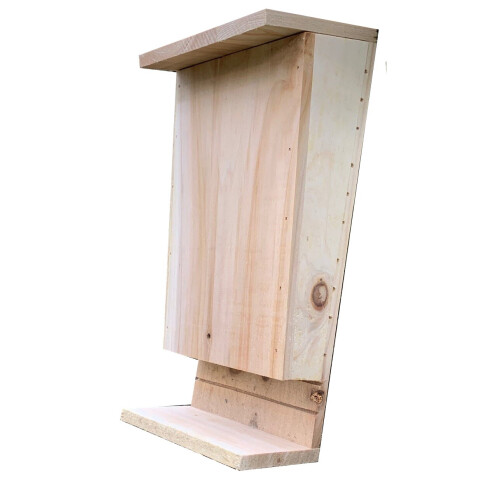 Selections Wooden Bat Box Nest with Landing Perch