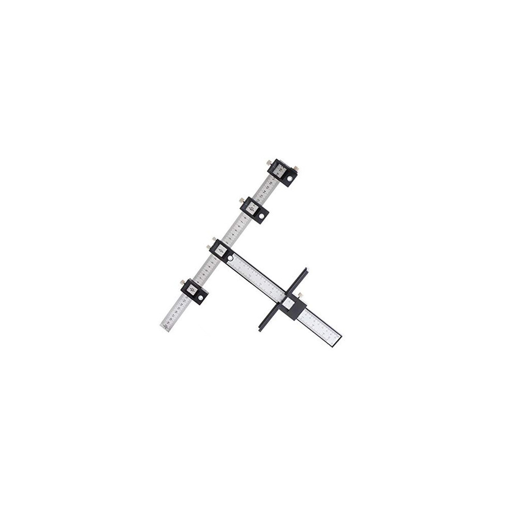 Duebel Cabinet Hardware Jig, Adjustable Punch Locator Drill Guide Sleeve Wood Drilling Dowelling Cabinet Hardware Template Tool For Installation 725786447831