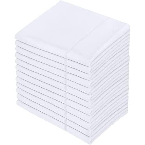 Utopia Bedding Pillow Cases 12 pack - White pillowcases (50x75cm) - Soft Brushed Microfibre Pillow Cover with Envelope Closure