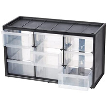 Stanley 1-93-978 Storage Box with 9 Compartments, Black
