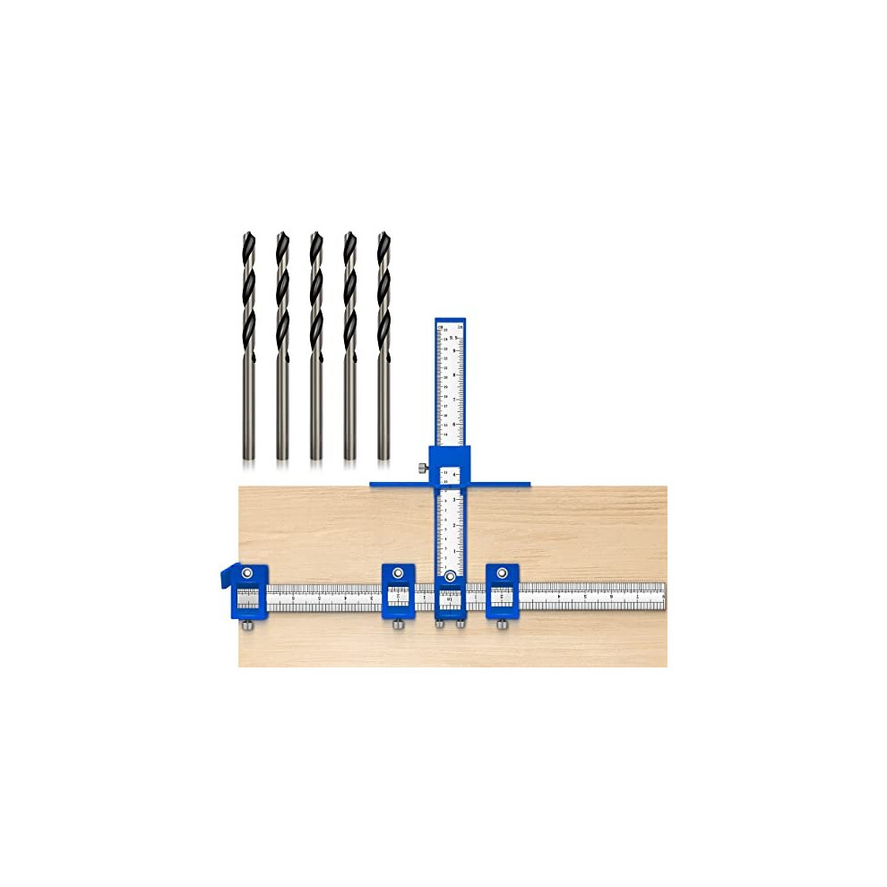 Holimax Punch Locator,Cabinet Hardware Jig, Drill Guide Jig Adjustable Cabinet Handle Template Tool,Guide Sleeve Power Tools,Cabinet Positioning 756588086171
