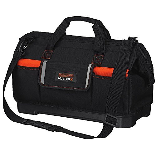 Black + Decker BLACK+DECKER Tool Tote Bag for Matrix System, Wide-Mouth (BDCMTSB)