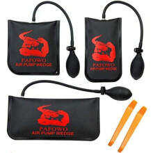 IMPROVED 3 Piece Commercial Grade Air Wedge Bag Pump Professional Leveling Kit & Alignment Tool Inflatable Shim Bag. 3 Sizes(Small, Medium, Large