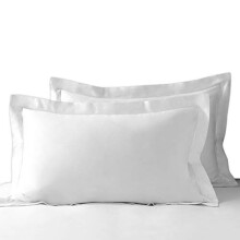 Pizuna 1000TC Thread Count Cotton White 50 x 75cm pillowcase Set Standard 2 Pack, 100% Long Staple Cotton soft pillow case, Luxurious Soft Sateen