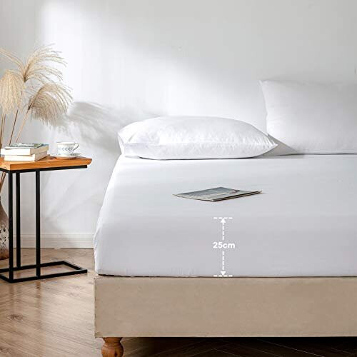 Good Nite Fitted Sheet Bed Sheets 25CM Extra Deep Pocket Sheets Soft and Breathable Machine Washable Fitted Bedding Sheets Single Double King Sup 1