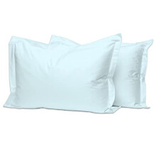 Pizuna 400 Thread Count Cotton King Pillow-Cases 2 Pack Baby Blue, 100% Long Staple Cotton Baby Blue Pillowcases, Luxurious Soft Sateen-Pillow Co