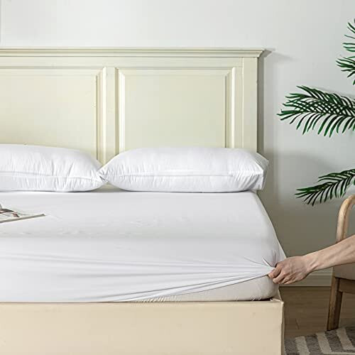 Good Nite Fitted Sheet Bed Sheets 25CM Extra Deep Pocket Sheets Soft and Breathable Machine Washable Fitted Bedding Sheets Single Double King Sup 2
