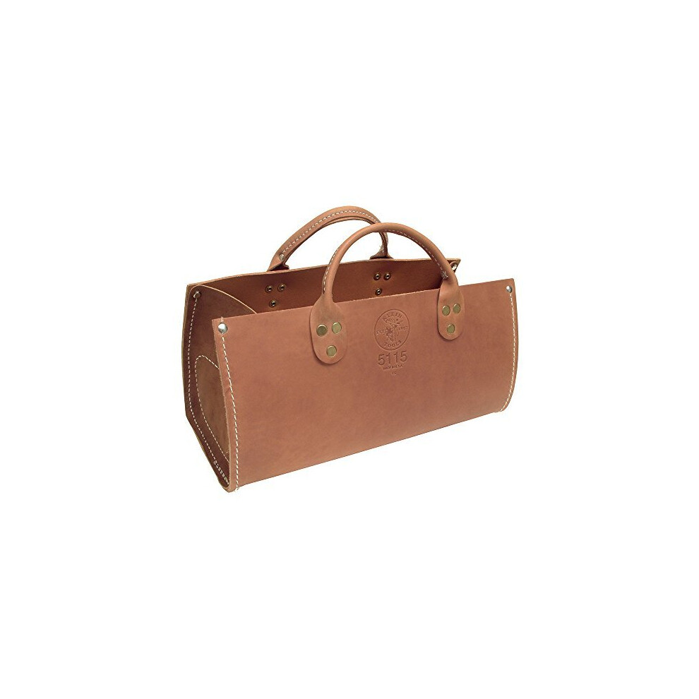 Klein Tools 5115 Leather Tote Bag, Brown, 15-Inch 719918437777