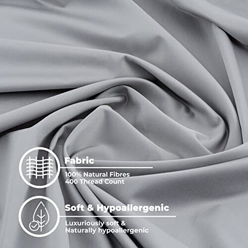 Ackly Bamboo Bedding Double Fitted Sheet - 40cm Deep 400 Thread Count Fitted Bed Sheets Double - Soft and Cool Double Bed Sheet - Hypoallergenic 2