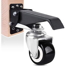 SOLEJAZZ Workbench Caster kit 300KG Capacity 4 Heavy Duty Retractable Workbench Casters Wheels All Steel Construction Urethane, Bonus Install Tem