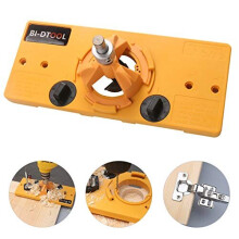 BI-DTOOL 35mm Hinge Jig, Hinge Drilling Jig Hole Guide Woodworking Tools for Kitchen Cabinet Doors Hinge