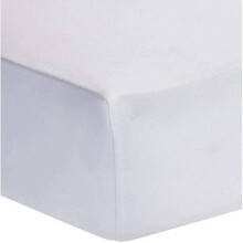 My Home Store Fitted Sheet 100% Egyptian Cotton 300TC Hotel Quality 30 cm Fitted Bedsheets (White, Double)