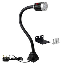 Work Light 900 Lumen 220 Volt Led Spot Lamp with 20 inch Flexible Gooseneck for Lathe CNC Milling Drilling Machine Woodworking Workbench Industri
