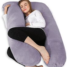 Chilling Home Pregnancy Pillows for Sleeping, U Shaped Maternity Pillow Cuddle Pillow, 55 inch Full Body Pillow Long Pillows for Sleeping, Matern