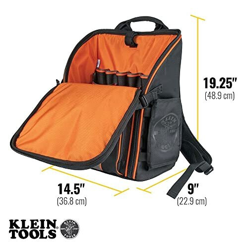Klein Tools Backpack Bag, Heavy Duty Tool Organizer, 21 Pockets and Large Interior 55482 2