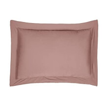 Sleepdown Pillowcase 100% Cotton Sateen Pack of Two Oxford Pillow Cover Set Anti-Allergy 300 Thread Count Luxury Bed Linen - Blush Pink - 50 x 75