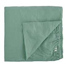 Linen & Cotton Luxury Extra Soft Fitted Bed Sheet ALICIA, 100% Stonewashed Linen, DOUBLE - 140 x 200cm (56''x 80''), Mint Green