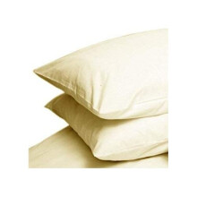 Lex's Linens Extra Large Cream 100% Cotton Pillow Case Pair 22" x 31"