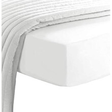 Pizuna 800 Thread Count Cotton King Size Fitted Sheets White, 100% Long Staple Cotton Smooth Sateen Bed Sheets, Thick Sheets fit Upto 40cm Deep P