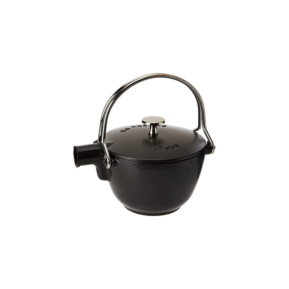 STAUB 1004030 Cast Iron Tea Pot, Black