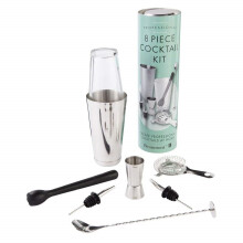 Beaumont Home Bar Stainless Steel Professional 8 Piece Cocktail Kit