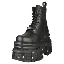 New Rock M-mili083cct-c4 Unisex Platform Boots in Black - Size 6 UK