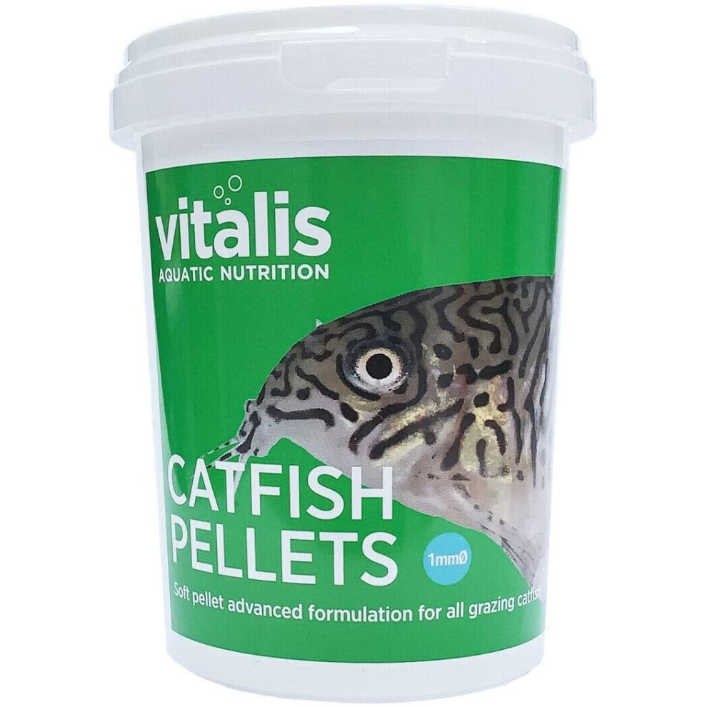 Vitalis Aquatic Nutrition Vitalis Catfish Pellets Xs 1Mm Extra Small Fish Food 1.8Kg