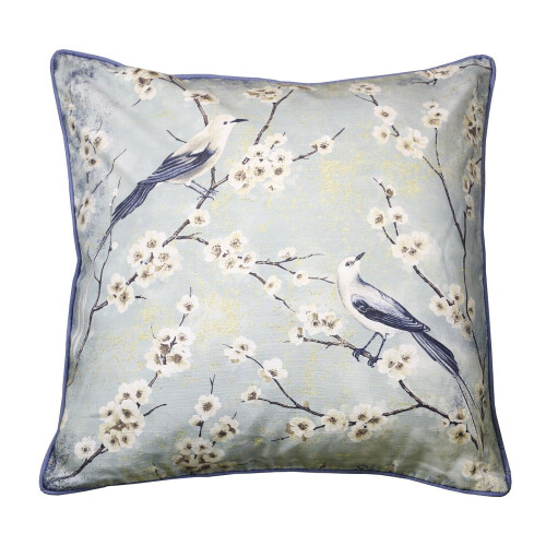 Arthouse Bird Blossom Cushion Arthouse Grey White Pillow Polyester Filled