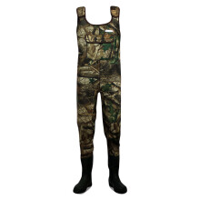 (UK12 EU46, Camo) Dirt Boot 100% Waterproof Neoprene Chest Waders