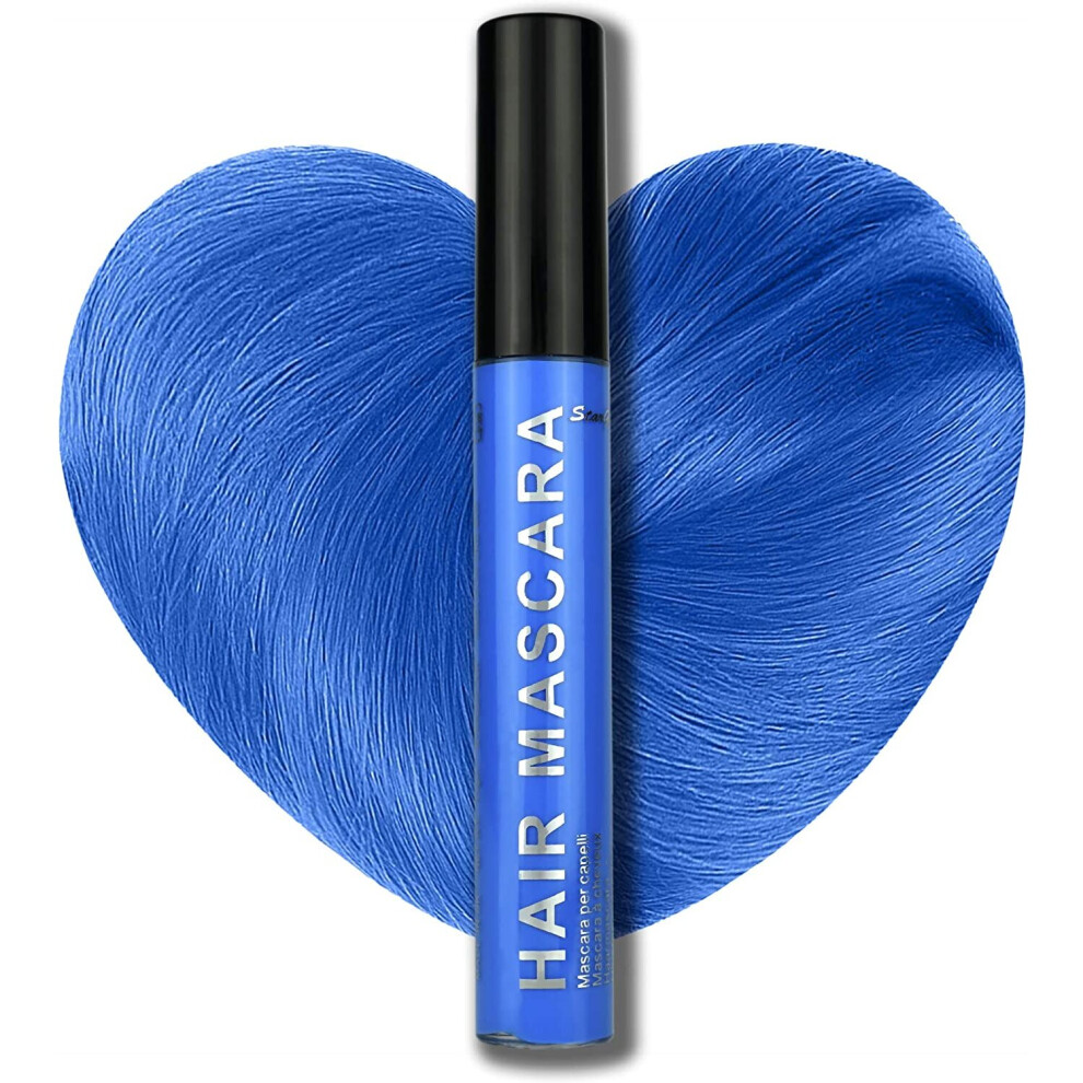 Stargazer Neon Blue UV-Reactive Hair Mascara, Wash Out Colour