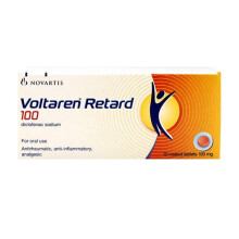 Voltaren Retard 100mg x 10 tabs. Reduce pain,Inflammation ,Infections