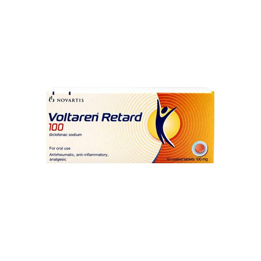 Voltaren Retard 100mg x 10 tabs. Reduce pain,Inflammation ,Infections