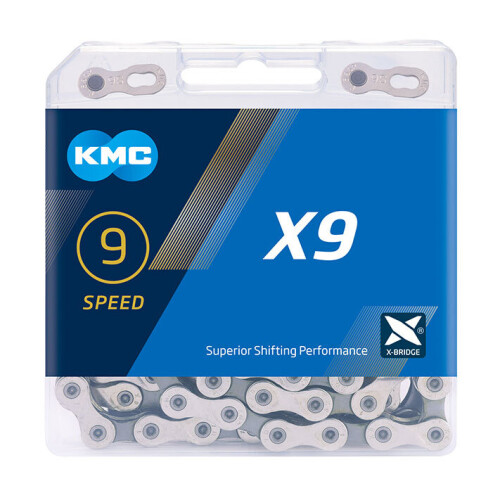 KMC Chain X9 116 Links 9 Speed MTB Silver/Grey