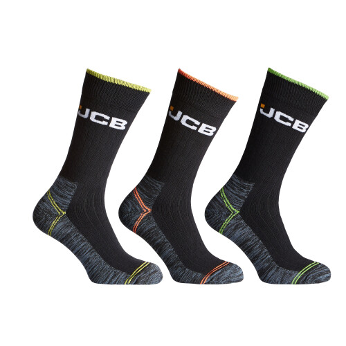 JCB 3PK HIGH VIS BOOT SOCKS HIGH VIS