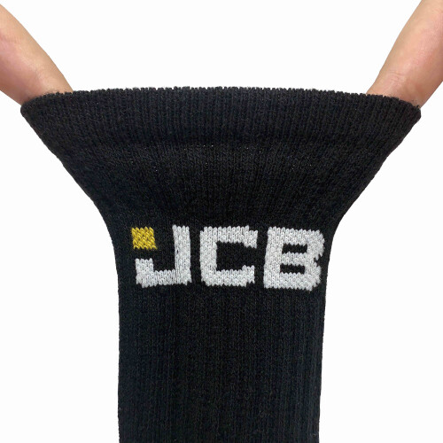 JCB *NEW AND IMPROVED *
3PK WORK SOCKS WITH ADDED ELASTANE BLACK 2