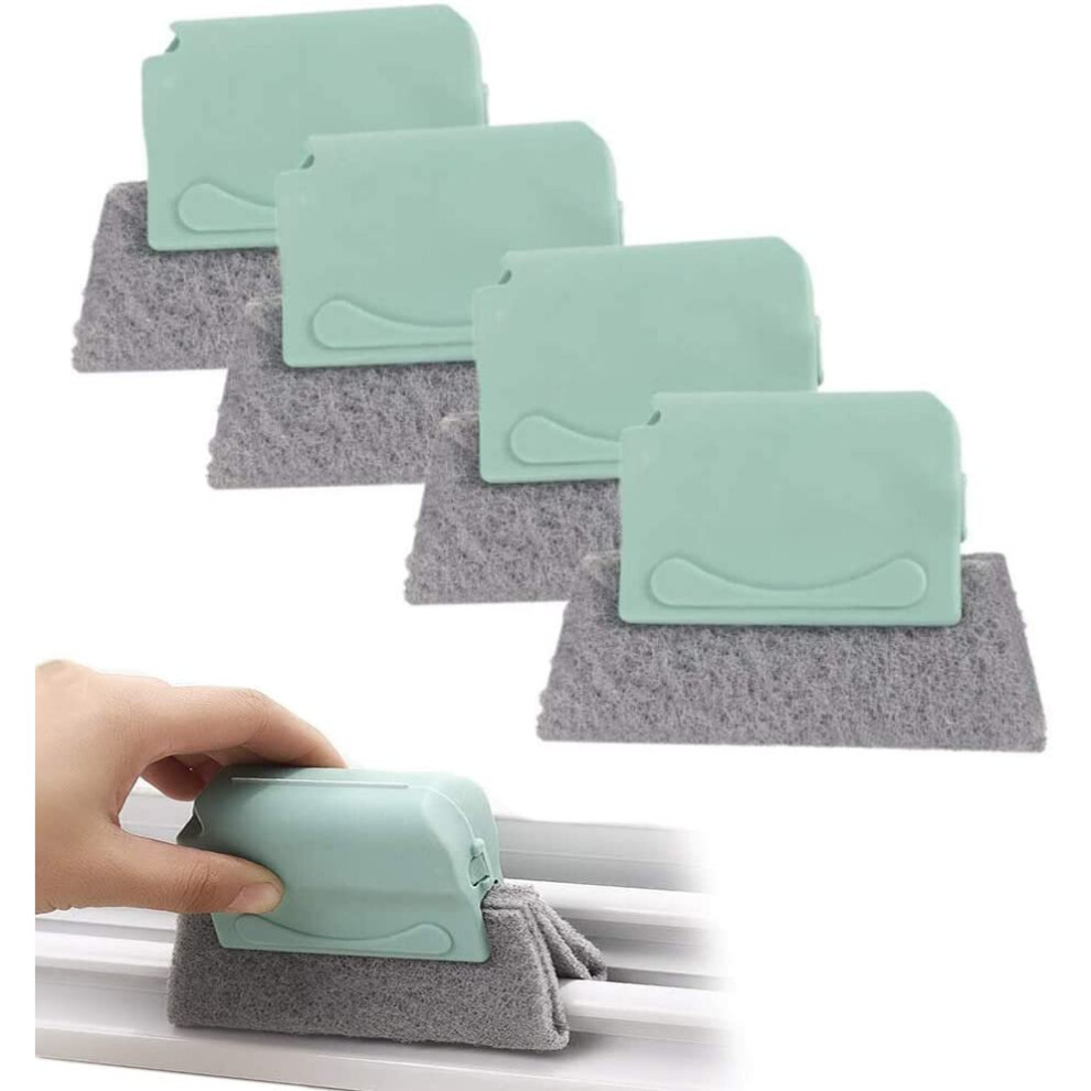 N\A 4 Pcs Multipurpose Groove Cleaning Brush Magic Scouring Pad Brush for Door Track Window-image-OPC-P8ZJM5G-NEW