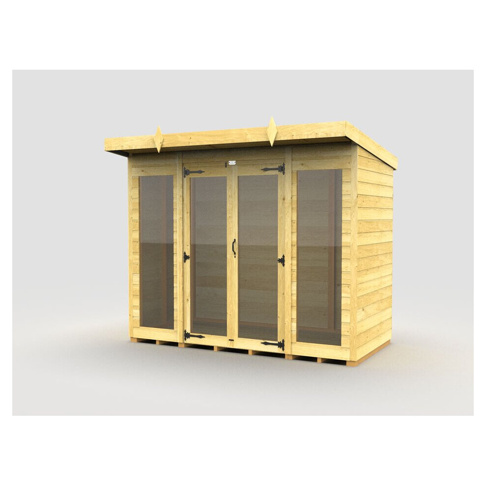 Total Sheds Pent Summer House 8Ft X 4Ft (Full Height Window) Fast & Free 2-5 Nationwide Delivery