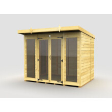 Pent Summer House 8ft x 6ft (Full Height Window) Fast & Free 2-5 Nationwide Delivery