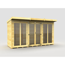 Pent Summer House 12ft x 4ft (Full Height Window) Fast & Free 2-5 Nationwide Delivery