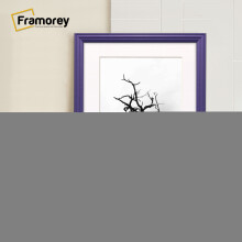 (6x4" Pic (8x6" Frame)) Purple Picture Frame / LW Style Wall Art Frame / Modern Photo Frames With White Mount