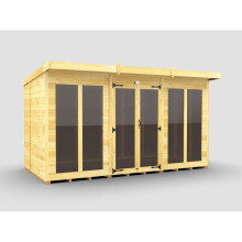 Pent Summer House 12ft x 6ft (Full Height Window) Fast & Free 2-5 Nationwide Delivery