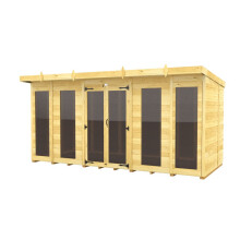 Pent Summer House 14ft x 5ft (Full Height Window) Fast & Free 2-5 Nationwide Delivery