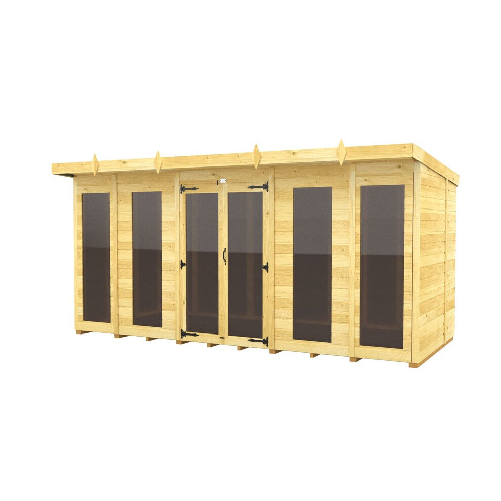 Total Sheds Pent Summer House 14Ft X 6Ft (Full Height Window) Fast & Free 2-5 Nationwide Delivery