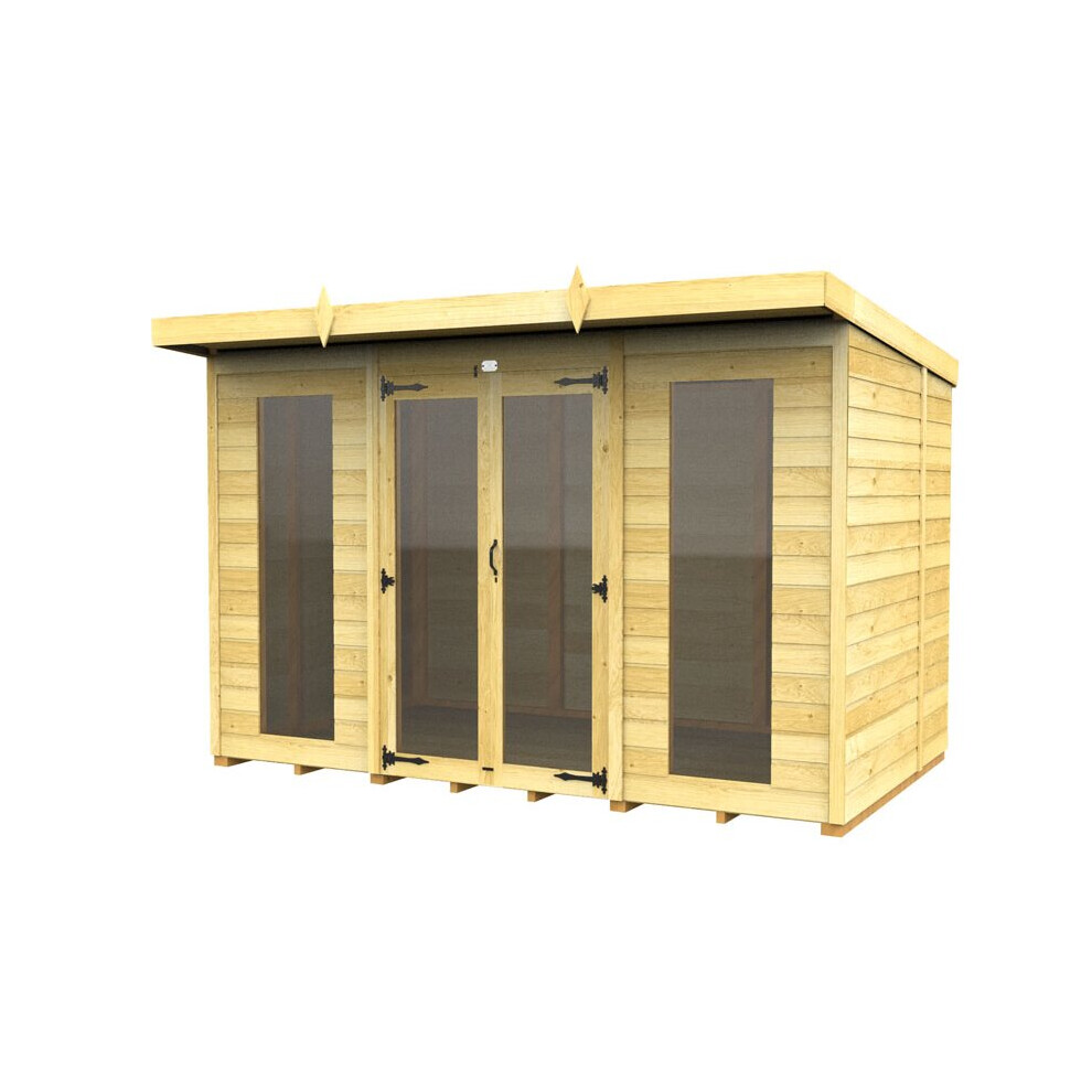 Total Sheds Pent Summer House 10Ft X 8Ft (Full Height Window) Fast & Free 2-5 Nationwide Delivery