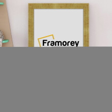 (A5- 210X148MM) Gold Photo Frames / Picture Frame / Handmade Wood Effect Step Style Frame / Wall Art Poster Frames / Various Size
