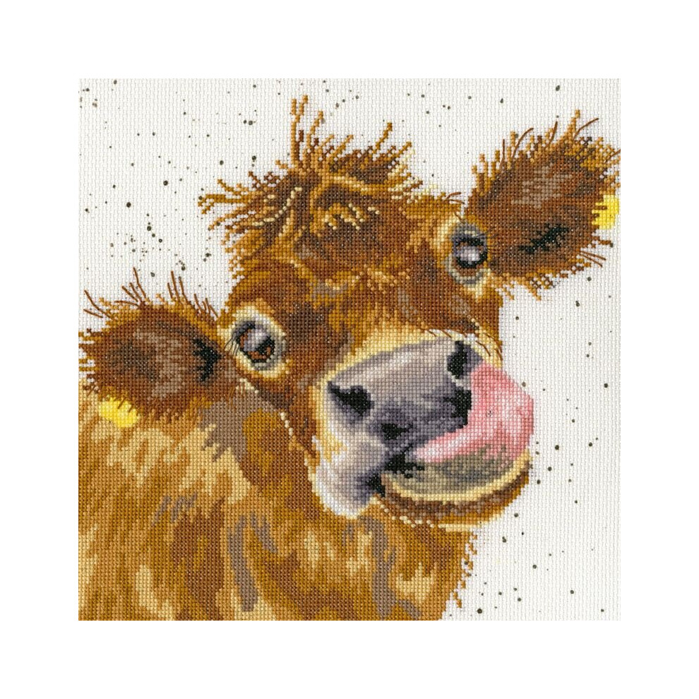 Moo (XHD48) Cross Stitch Kit by Wrendale Designs