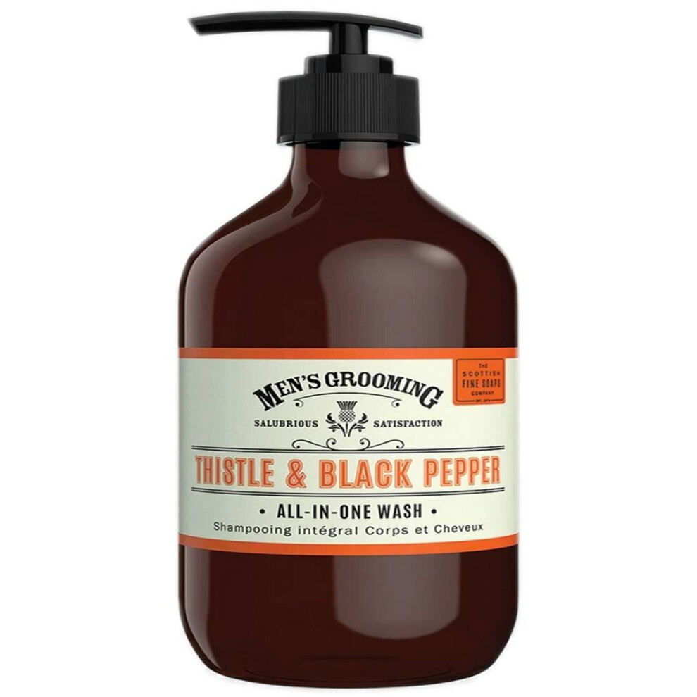 Thistle & Black Pepper All-in-One Wash 500ml by Scottish Fine Soaps